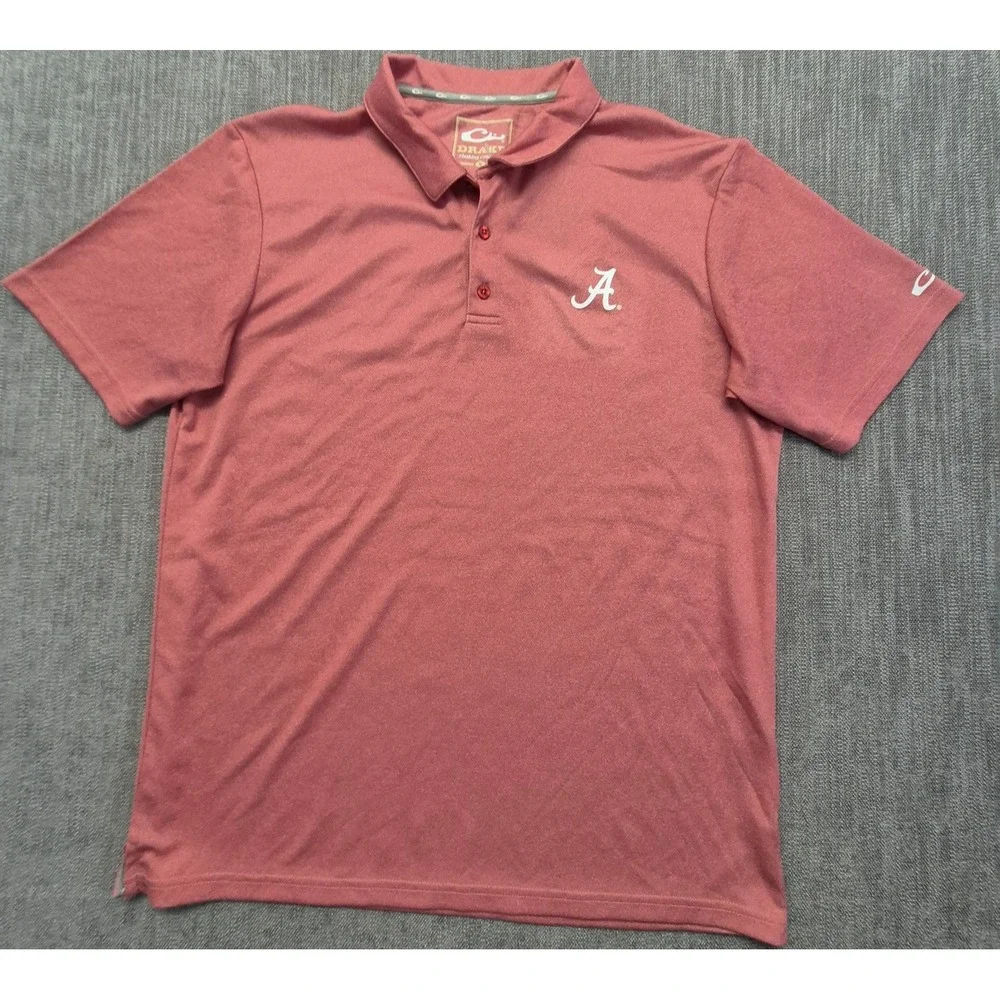 Drake Clothing Co. Alabama Crimson Tide Red Polo Shirt Men's M NWT 
